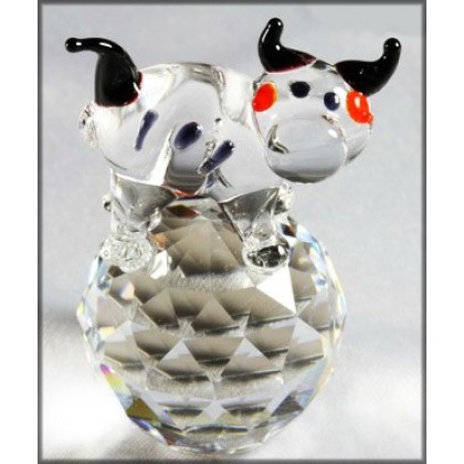 Crystal Cow Figurine (Colored)