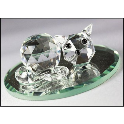 Crystal Cat Ornament 