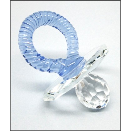 Crystal Boy Pacifier Ornament  (Blue)