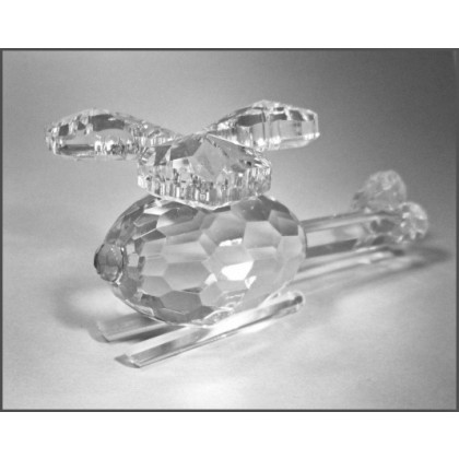 Crystal Helicopter Figurine