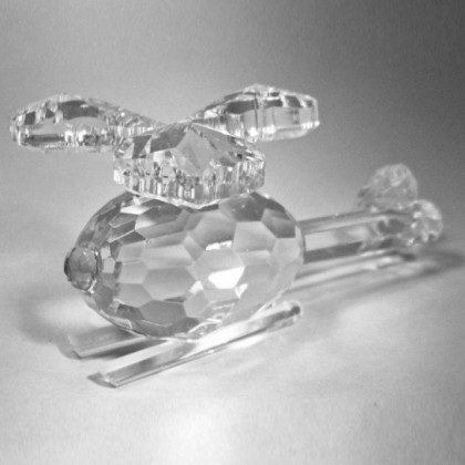 Crystal Helicopter Ornament