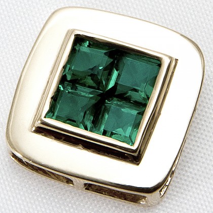 Emerald Gemstone Pendant Set in 9ct Solid Gold