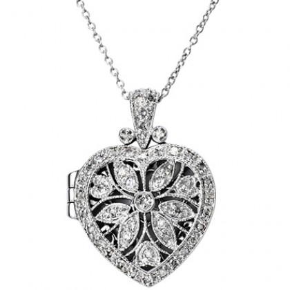 Sterling Silver Jewellery, Heart Locket Necklace