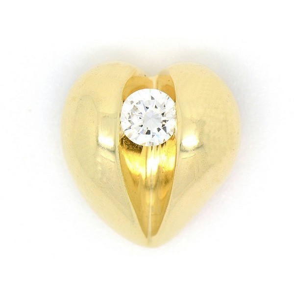 Seagull Gifts | 9ct Yellow Gold Heart Pendant with Diamond ...