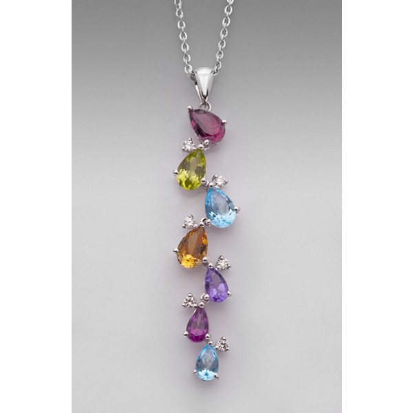Multi cheap gem pendant