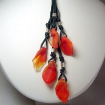 Loading image - Designer Necklace, Jewellery by Janart, Fused Glass 