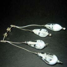 Loading image - Sterling Silver White Beaded Glass Drop Earrings