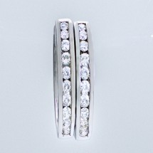 Loading image - Moissanite Diamond Hughies 18ct White Gold Earrings 