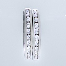 Moissanite Diamond Hughies 18ct White Gold Earrings 