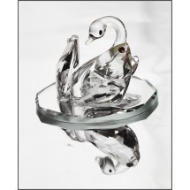 Crystal Swan on Mirror Ornament