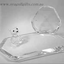 Loading image - Crystal Photo Frame with Crystal Teddy Bear Ornament 