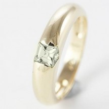 Loading image - Solid 9ct Gold Cubic Zirconia Dome Ring