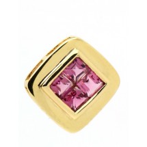 Loading image - Pendant 9ct Gold, Pink Tourmaline, Princess Cut