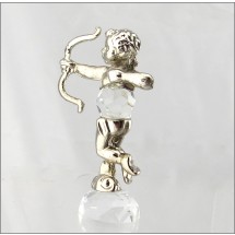 Loading image - Crystal & Metal Cherub, Cupid Figurine