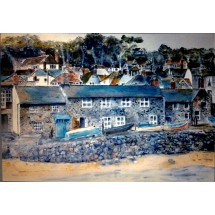 Loading image - Painting by Season Heise "Winter in Cornwall" Watercolor 
