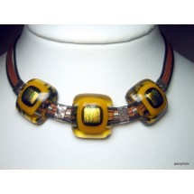 Designer Jewellery Necklace, Fused Art Glass by JanArt Israel