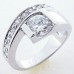 Sterling Silver Ring Cubic Zirconia Wedding Band