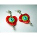 Designer Earrings by JanArt, Fused Glass and Sterling Silver 