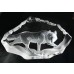 Crystal Sculpture Mats Jonasson Running Wolf