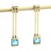 9k Gold Blue Topaz Drop Earrings