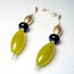 Colored Fused Glass Drop Earrings by Jan Art Israel
