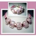 Designer Jewellery set, Necklace and Bracelet Fused Glass by Jan Art Israel