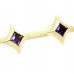 Solid 9k Gold Amethyst Stud Earrings