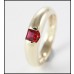 9CT GOLD RUBY RING DOME ENGAGEMENT OR ANNIVERSARY RING 