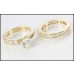 9ct Gold Jewelry, Diamond Engagement Wedding Ring Set