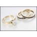 9ct Gold Sapphire and Diamond Wedding Ring Set