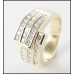 Unisex 9ct Yellow Gold Diamond Cz Dress Ring