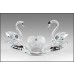 Crystal Figurine, Twin Swans with Heart