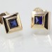 Solid 9k Gold Sapphire Stud Earrings