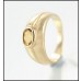 Unisex 9ct Yellow Gold Citrine Dress Ring