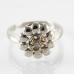 9ct Gold Diamond and Citrine Floral Ring 