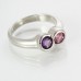 9ct White Gold Ring with Amethyst and Pink Tourmaline	