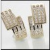 Solid 9ct Gold Simulated Diamond Huggie Earrings