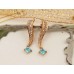 Genuine Diamond and Blue Topaz Earring and Pendant Set