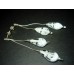 Sterling Silver White Beaded Glass Drop Earrings