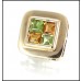 Peridot & Citrine Pendant 4 Princess Cut Gems Surrounded by 9 Ct Solid Gold