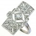 Sterling Silver Ring , Antique Style with Cubic Zirconia