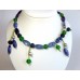 Designer Necklace,Fused Art Glass by JanArt, Made in Israel 