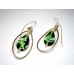 Black and green earrings