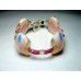 Designer Pink Glass Bracelet by Jan Art  Israel