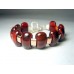 Deep Red Designer Bracelet, Fused Glass Jewelry 