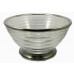 Antique Design Glass Bowl Solid Pewter Base and Rim, Brescia Peltro Italy