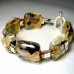 Textured Lampwork Glass Beaded Bracelet