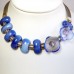 Janart Designer Jewelry, Art Glass Necklace