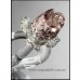 Crystal Pink Rose Heart Ornament