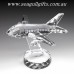 Crystal Aeroplane, Crystal Aircraft  Ornament 